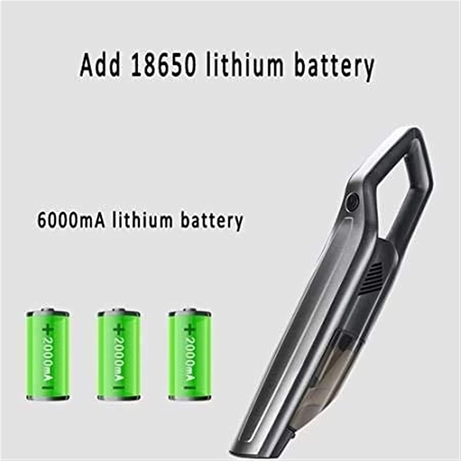 Cordless Car Vacuum Hand-held Vacuum Cleaners USB Charging-Pet Hair Vacuums Powerful Suction Wet/Dry Lightweight Vac for Car Home Carpet Cleaning (Black)