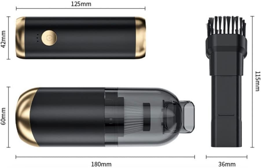 Car Vacuum Cleaner, Mini Handheld Cordless Car Vacuum Cleaner with LED Lighting, Comfortable Mute, Washable Filter for Car Home Office Cleaning