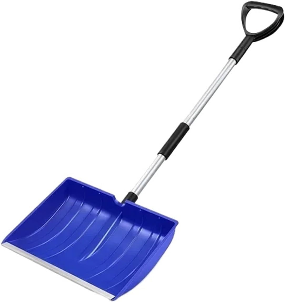 Horticultural Outdoor Snow Removal Plastic Shovel, Removable Snow Pushing Manual Shovel, for Grain Storage Garden Agricultural Survival Use(Blue)