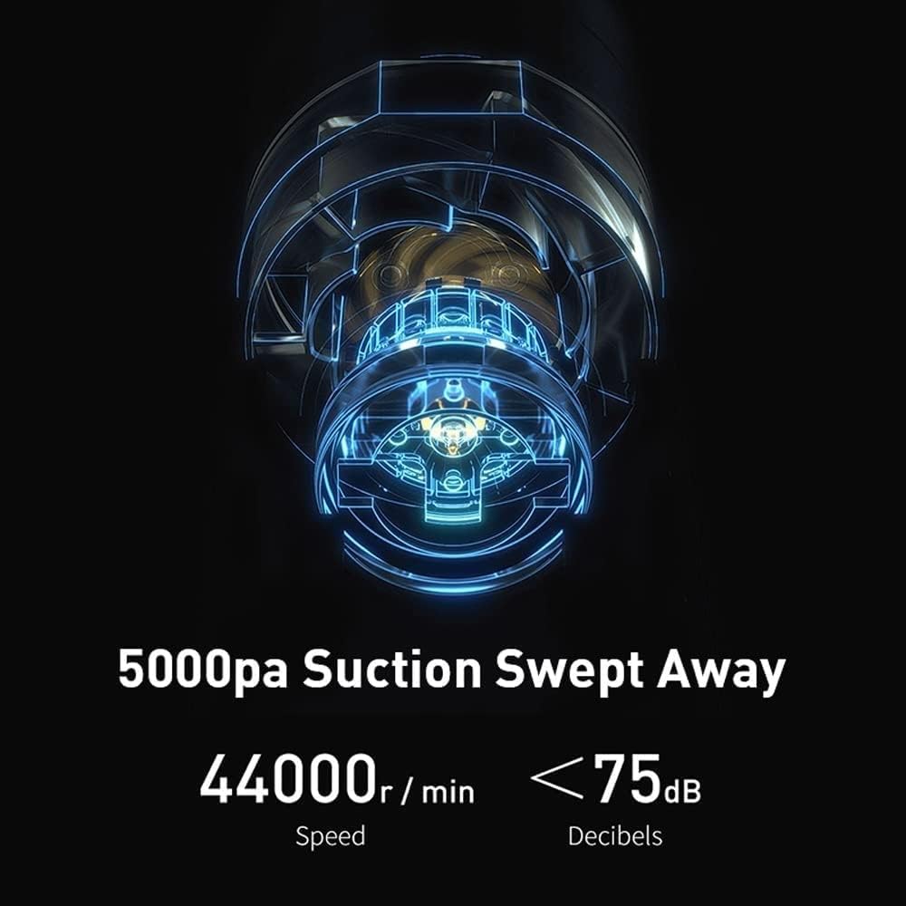 YIORYO Handheld Car Vacuum Cleaner 5000Pa Powerful Suction Mini Auto Vacuum Cleaner for Home & Car & Office (Gray : White)