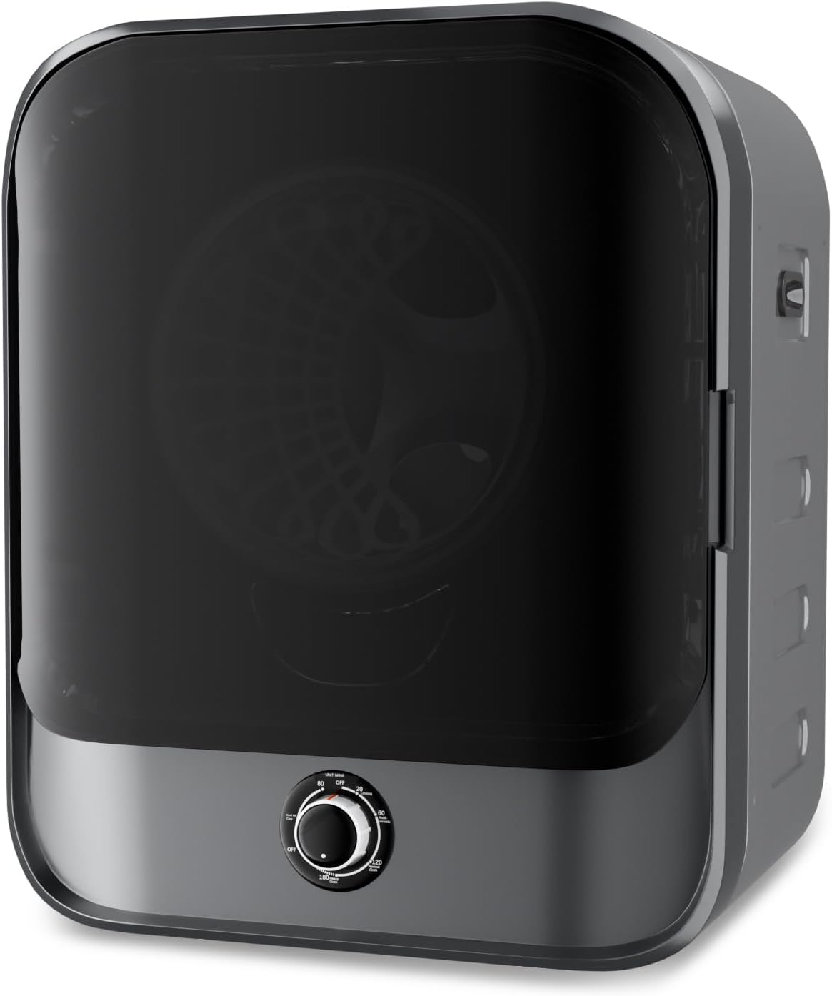 TABU 2.6 Cu.Ft. Portable Dryer for Laundry, 110V Compact Portable Clothes Dryer with Stainless Steel Tub & Control Knob, for Apartments, Dorm, RV, Black