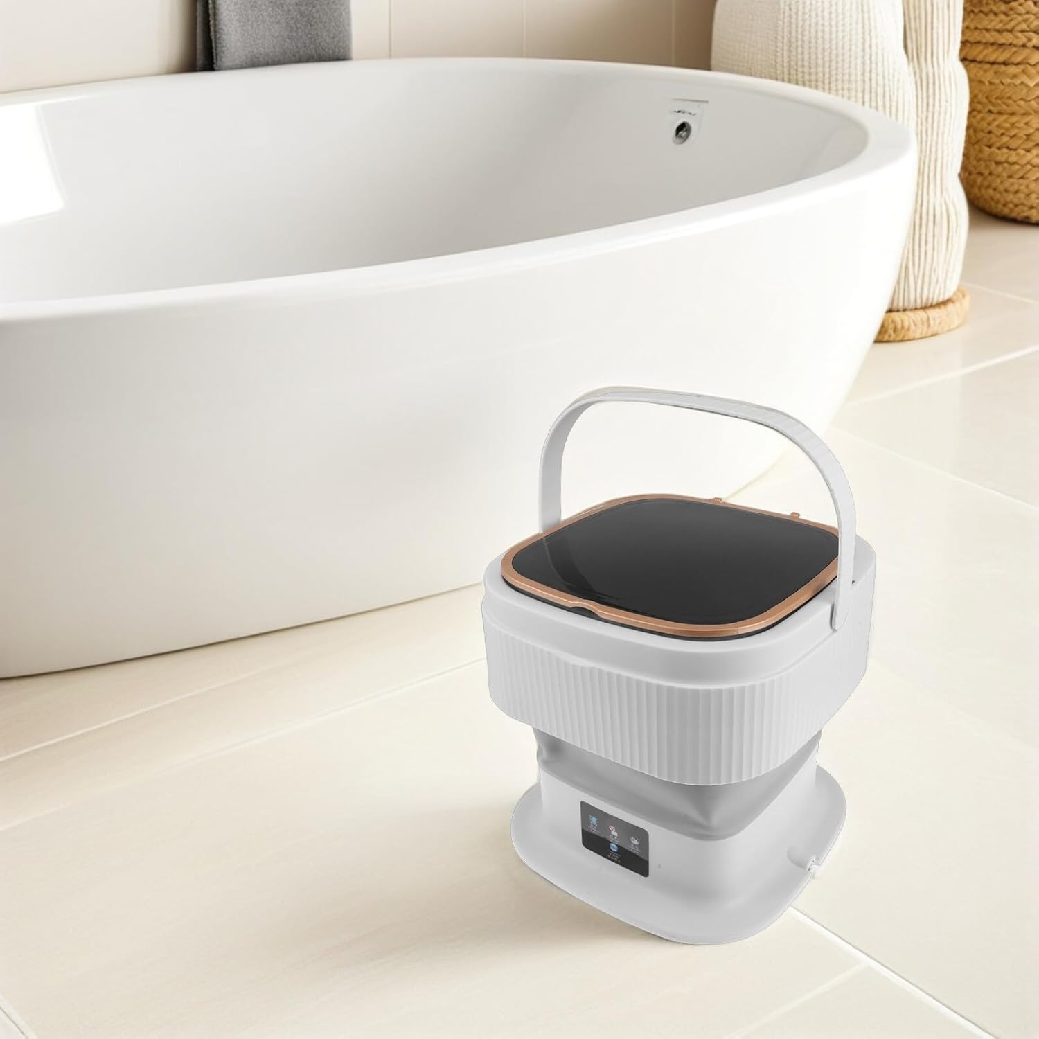 BESPORTBLE Portable Mini Folding Washing Machine with Modes Spinning Dryer for Clothes Underwear Socks Space-saving Travel Laundry Washer for Apartment Rv