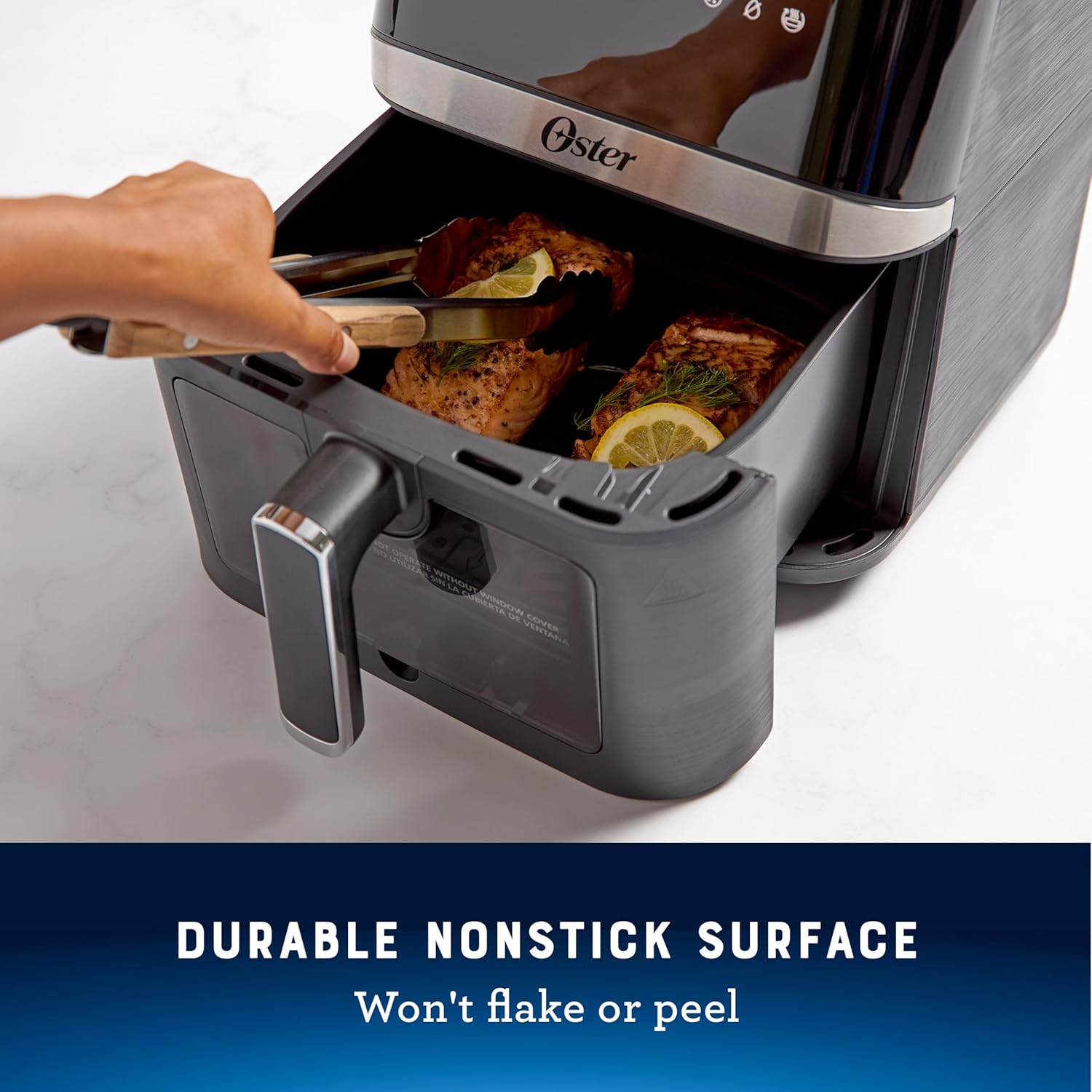 Oster 6 Quart Digital Air Fryer with Window, Large Capacity Airfryer for Easy Cooking