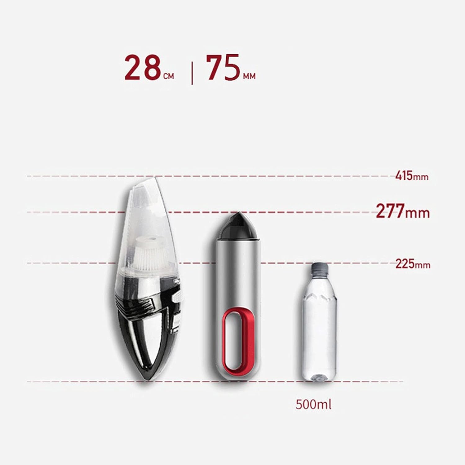 Vacuum Cleaner Car Vacuum Cleaner for Car Handheld Portable Cordless Cleaner for Home Car (Color : Red)