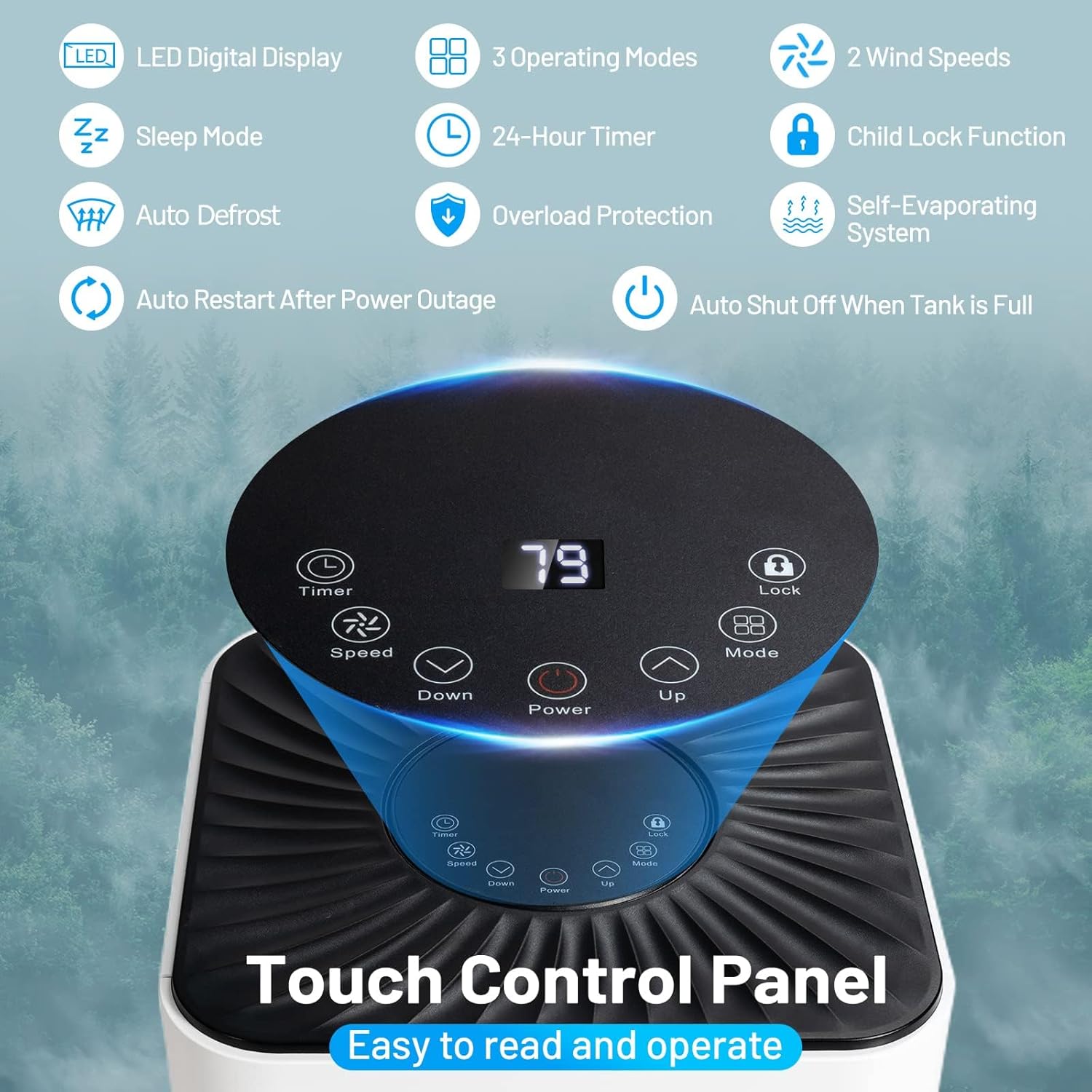 DORTALA Portable Air Conditioner 10000 BTU, 3-in-1 AC Unit with Dehumidifier, Fan Modes, 24H Timer, Remote Control, Window Kit, Quiet AC Unit Cools Rooms to 350 Sq.Ft