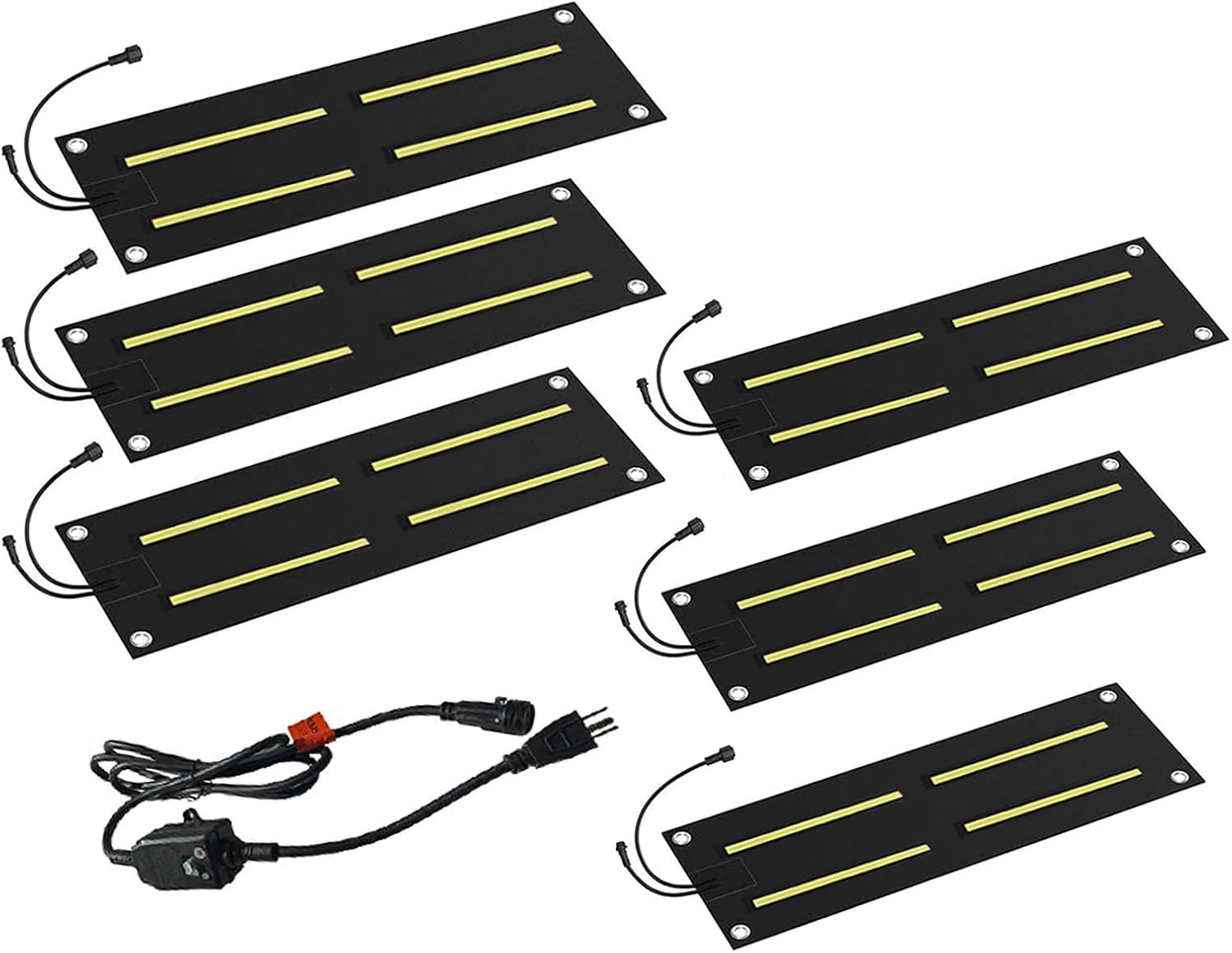 Outdoor Snow Melting Mats for Stairs, Upgraded Non-Slip Rubber Heated Outdoor Mats, Snow Heating Mats, Ice Melts Pads Winter Sidewalks, Steps, Decks Snow Removal,10x30inch(25.4x76.2cm),6 Pcs