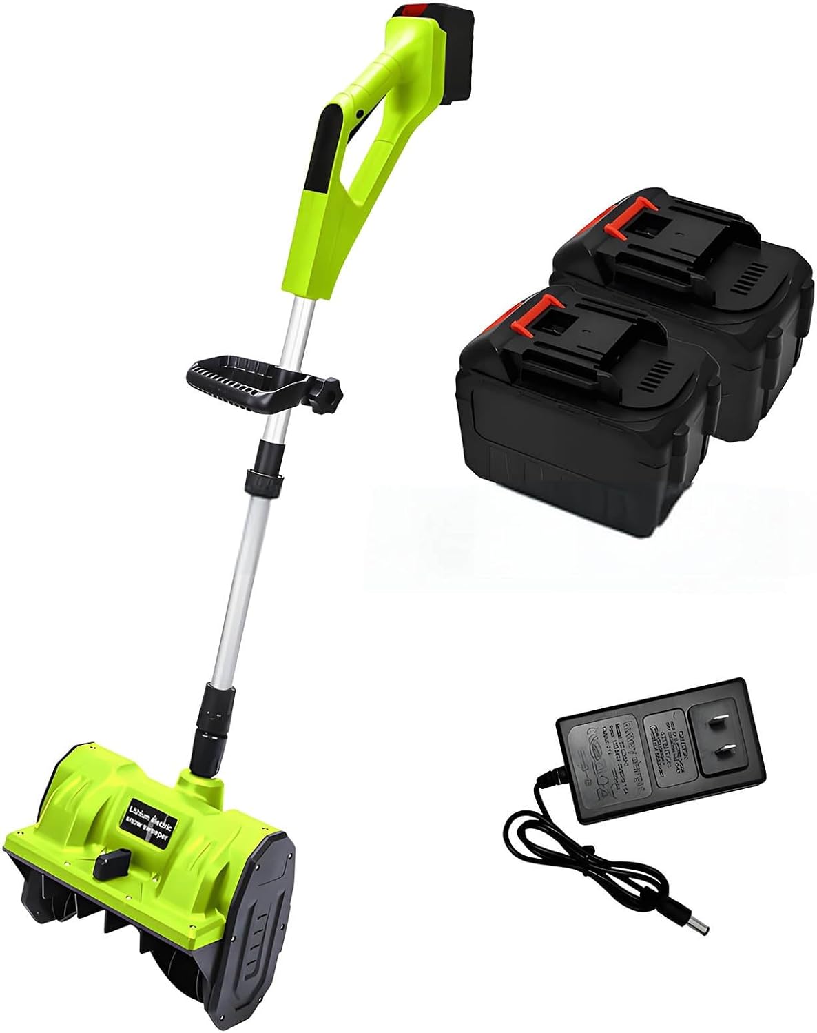 Foldable Powerfull Snow Shovel, Retractable Snow Thrower with Battery and Charger, Efficient Snow Removal, Snow Blower for Driveway Winter Snow Removal(Two Batteries)