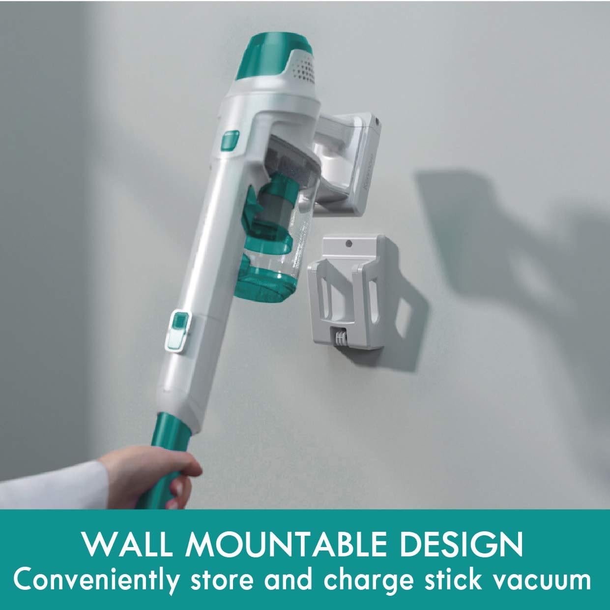 Kenmore DS4020 Cordless Stick Vacuum Lightweight Cleaner 2-Speed Power Suction LED Headlight 2-in-1 Handheld for Hardwood Floor, Carpet & Dog Hair, Green