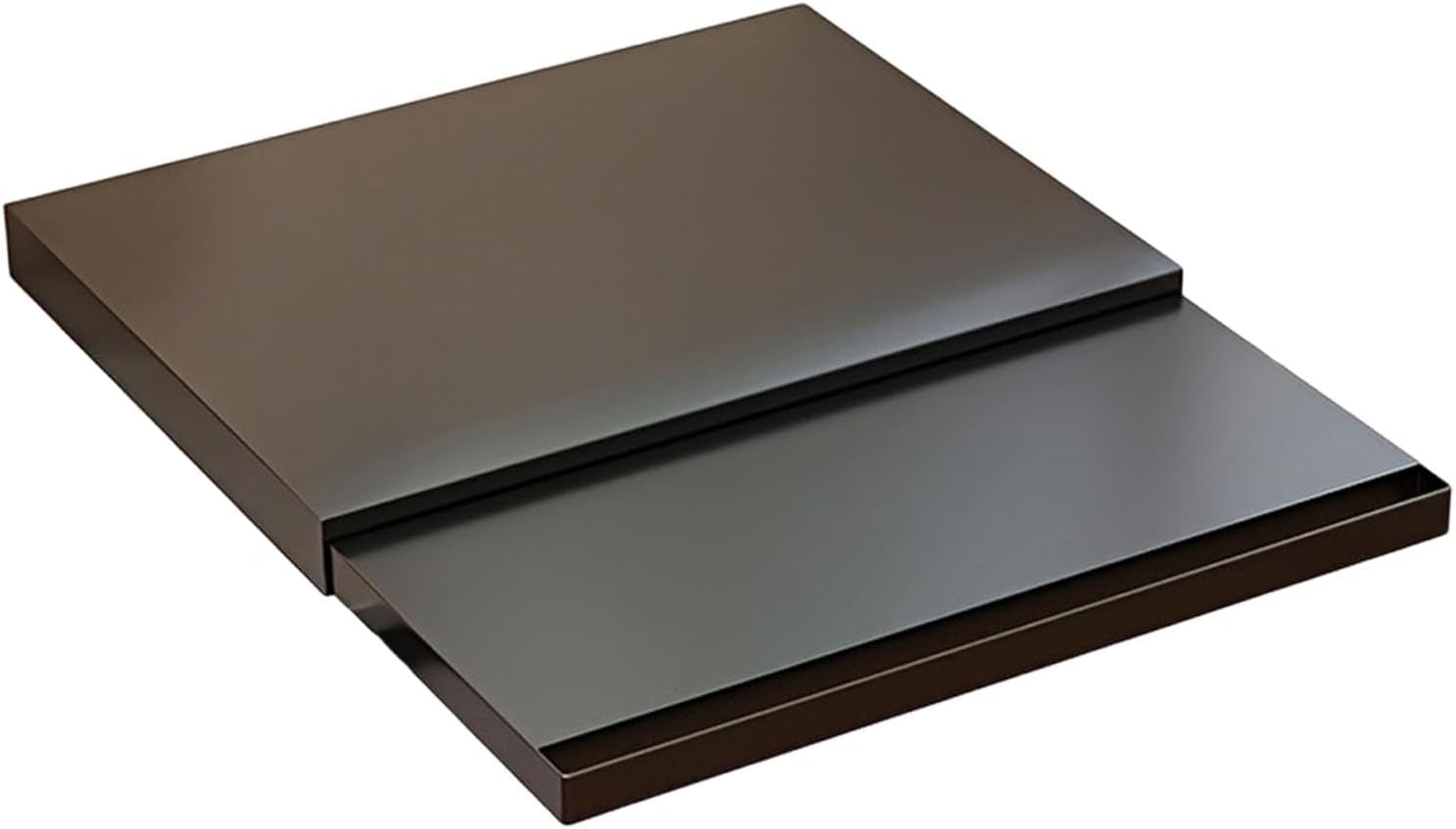 Pull Out Coffee Maker Shelf Organizer Extended Work Table Multipurpose Carbon Steel Sturdy for Microwave, Oven with 2 Tiers, Black