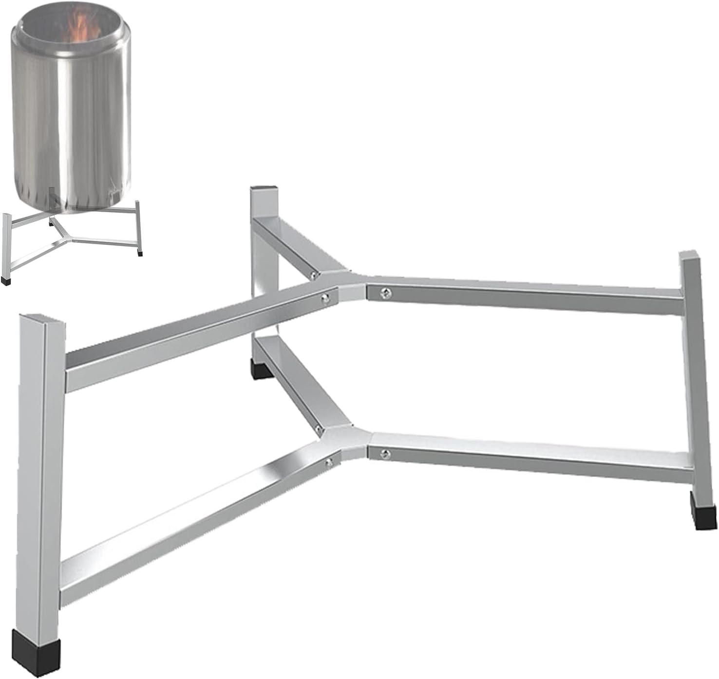 Camping Bonfire Stand - Fire Pit Rack, Stainless Support | Outdoor Cooking With Foldable Structure, Fireplace Grilling Tool Used During Picnics, Survival Adventures, Backyard BBQ Events