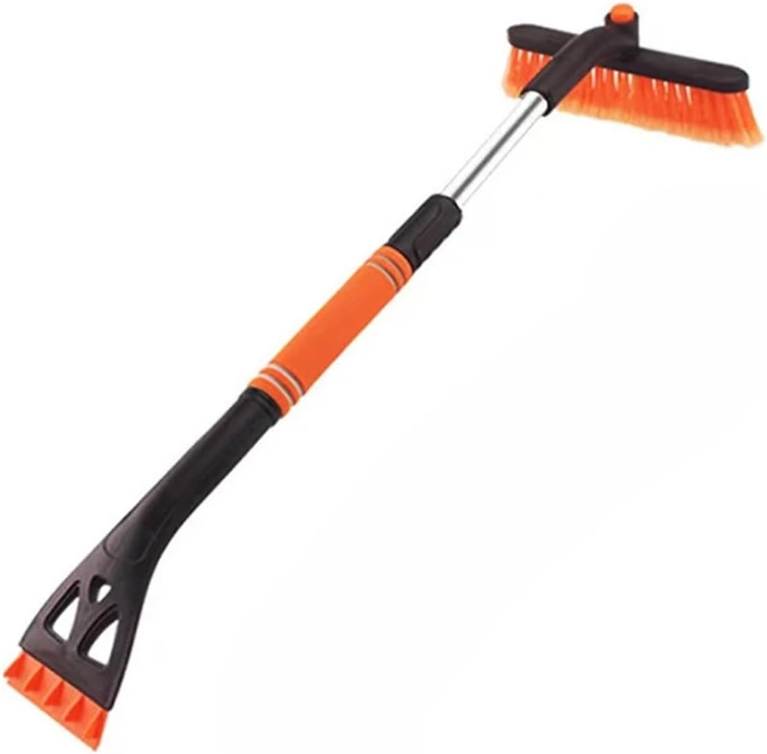 3 in 1 Detachable Car Snow Shovel Ice Scraper Car Snow Scraper and Brush Extendable with Foam Grip for Winter Defrosting(Orange Color)