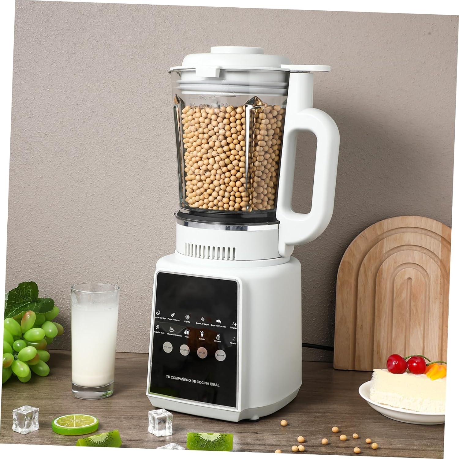 110v High-speed Blender for Smoothies and Juices Non-stick Food Processor with Self-cleaning Function Quiet Operation Touch Display for Home and Kitchen Use