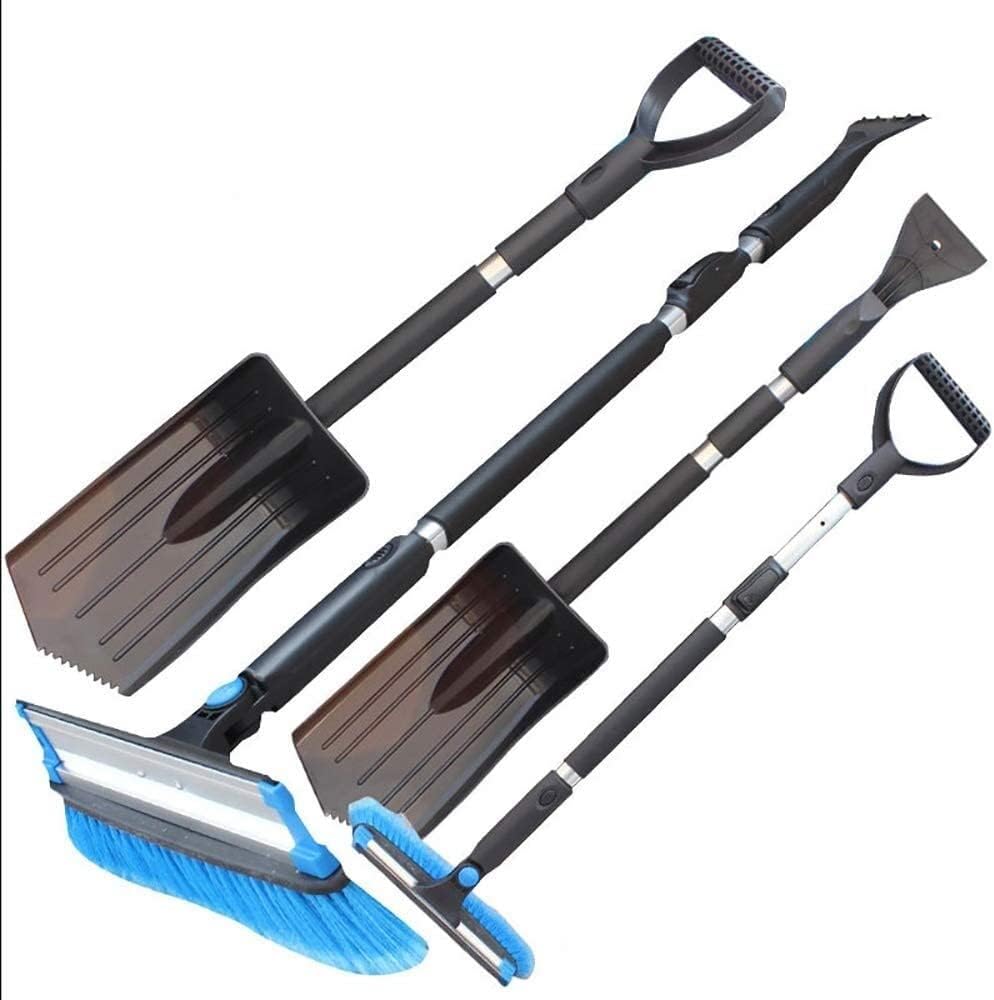 Snow Shovel Car Snow Scraper Defrosting Shovel Snow Shovel Multifunctional Retractable Snow 4pcs (Color : Blue Size : 90cm) (Color : Blue Size : 90cm)