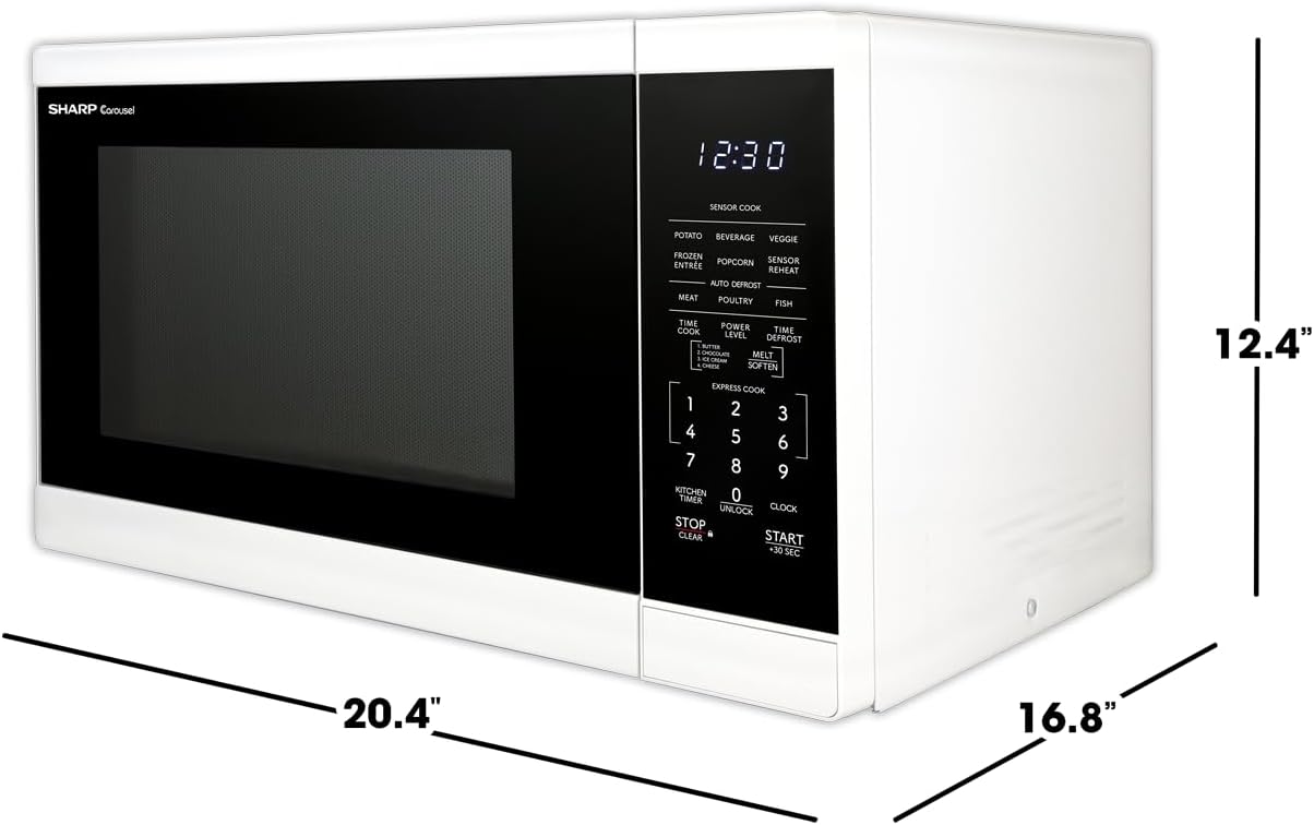 SHARP Countertop Microwave Oven with Removable 12.4