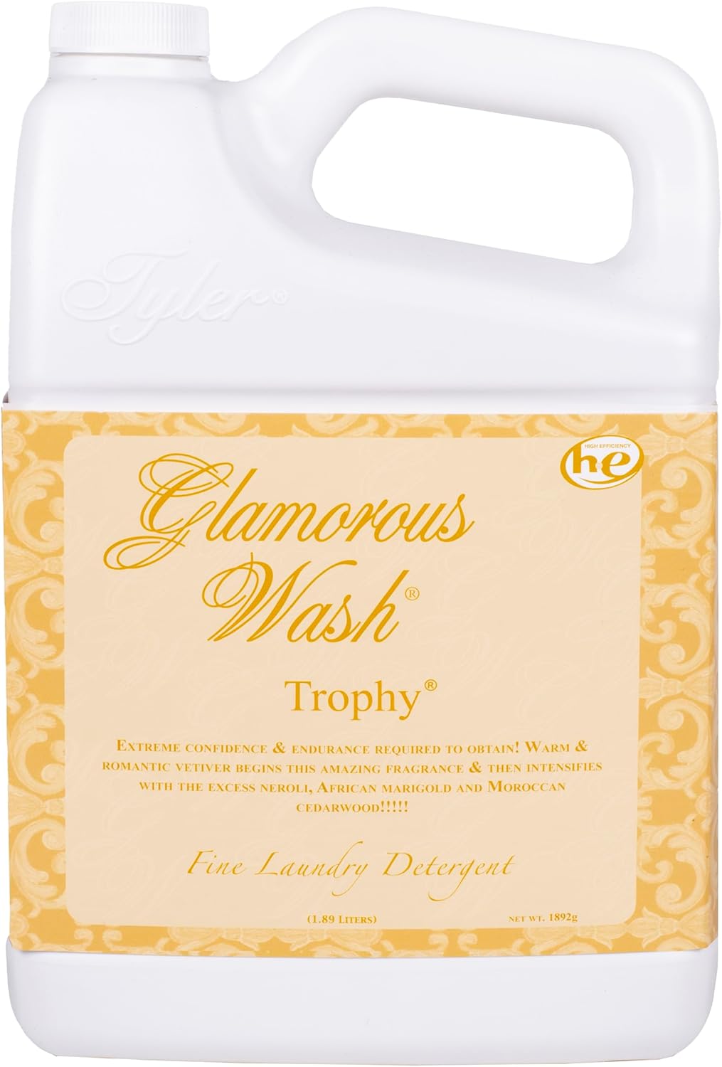 TROPHY Glamorous Wash 64 oz Half Gallon Fine Laundry Detergent by Tyler Candles
