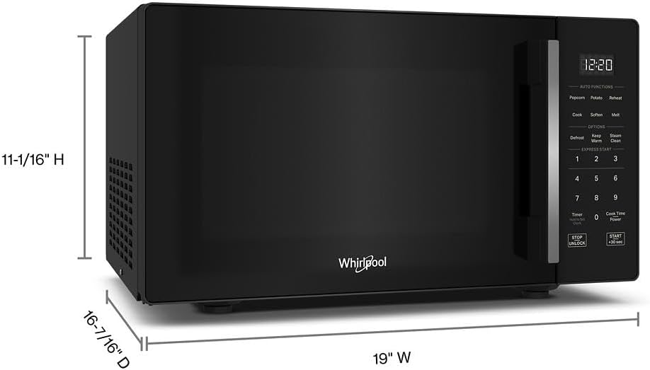 0.9 cu. ft. Black Countertop Microwave With Steam Clean - 900 watt