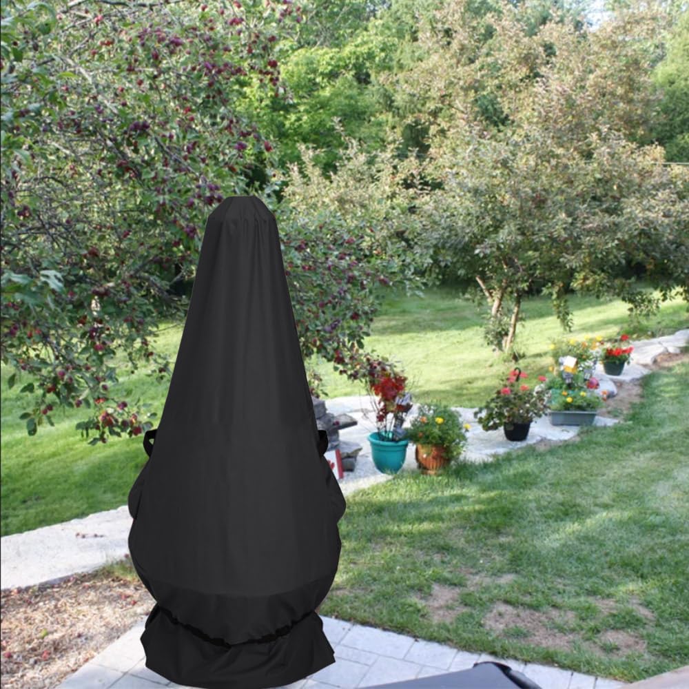 6-Foot Large Chiminea Outdoor Fireplace Cover Waterproof Heavy Duty Tall Round Steel Wood Burning Chimnea Cover