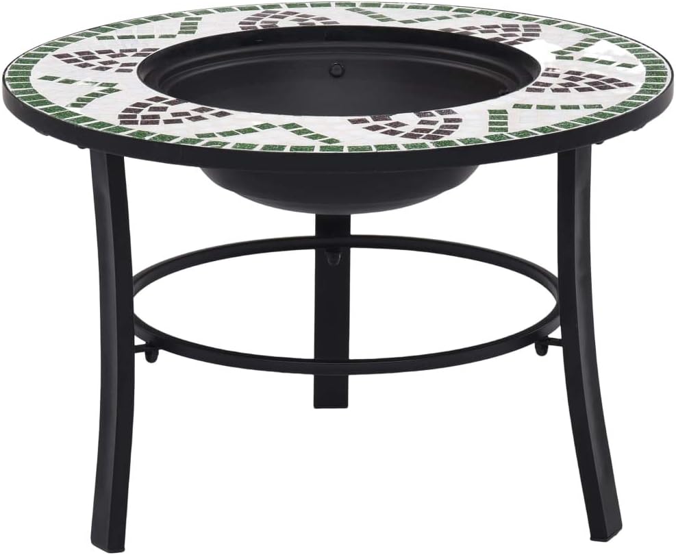 Mosaic Fire Pit Green 26.8 Ceramic