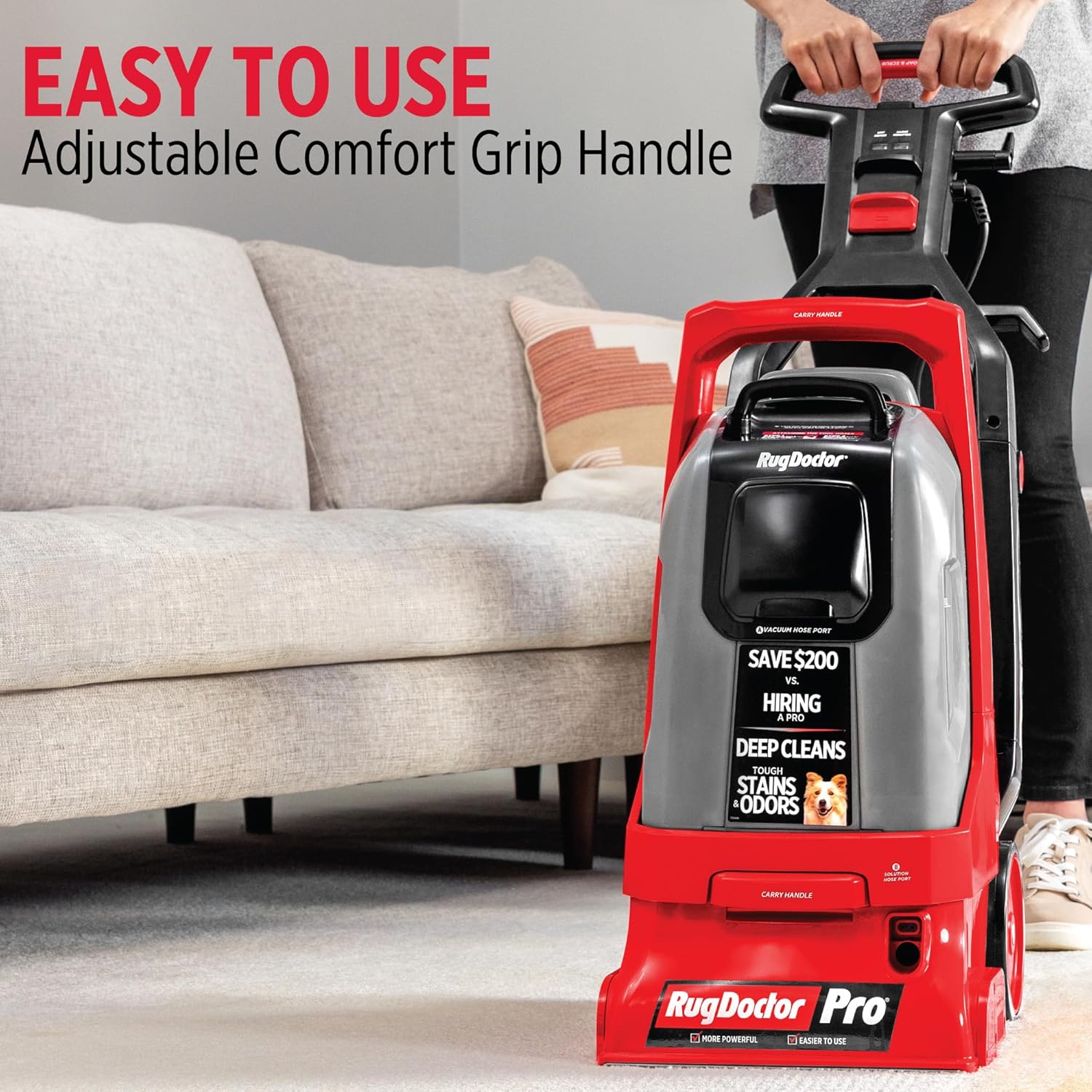 Rug Doctor Pro Deep Commercial Carpet Cleaning Machine, Oxy Bundle, Includes 48 oz. Oxy Cleaning Solution and 22 oz. Professional Oxy Spot & Pre-Treat Cleaner