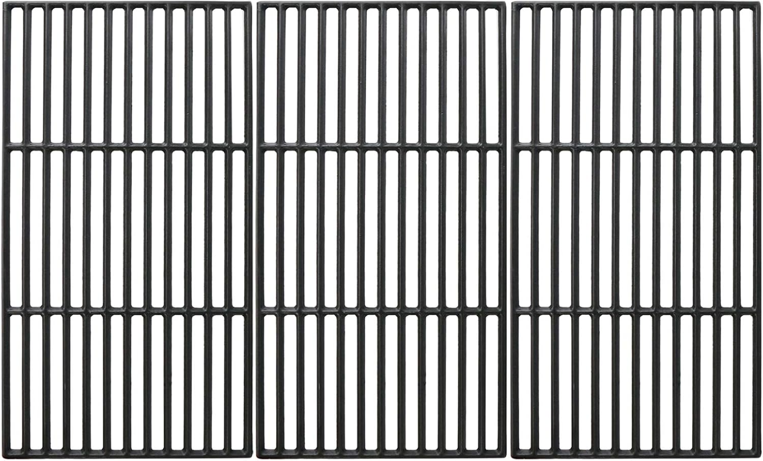 Uniflasy Cast Iron Cooking Grate for Char-Griller 1624 Smokin' Champ Charcoal Grill Horizontal Smoker Grates Replacement Parts for Chargriller Set of 3