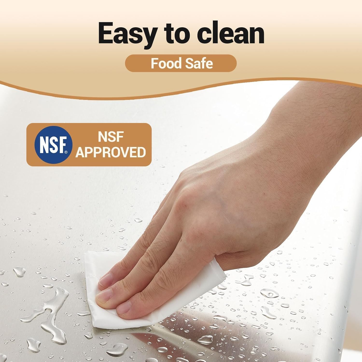 Stainless Steel Wall Shelf Nsf Commercial Wall-Mounted Shelving Appliance & Equipment Metal Shelving With a Backsplash and Two Brackets for Kitchen Restaurant Garage Laundry Utility Roomm