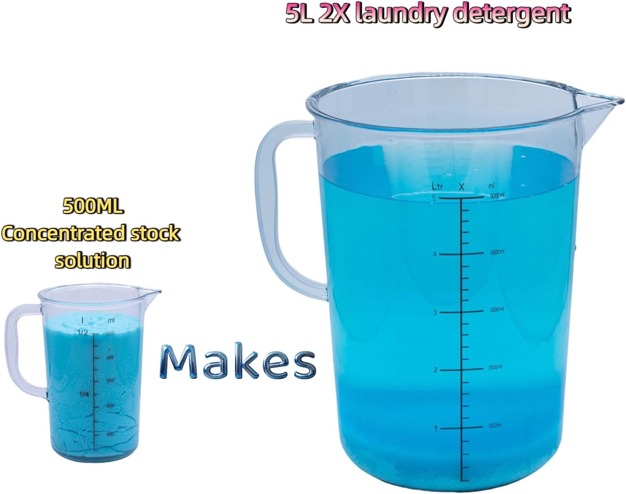 Commercial Bulk Laundry Detergent Refill, 20X Concentrated, Makes 6.6 Gallons (800 Loads) – Heavy-Duty Stain Removal, HE Compatible, Lowest Cost per Load