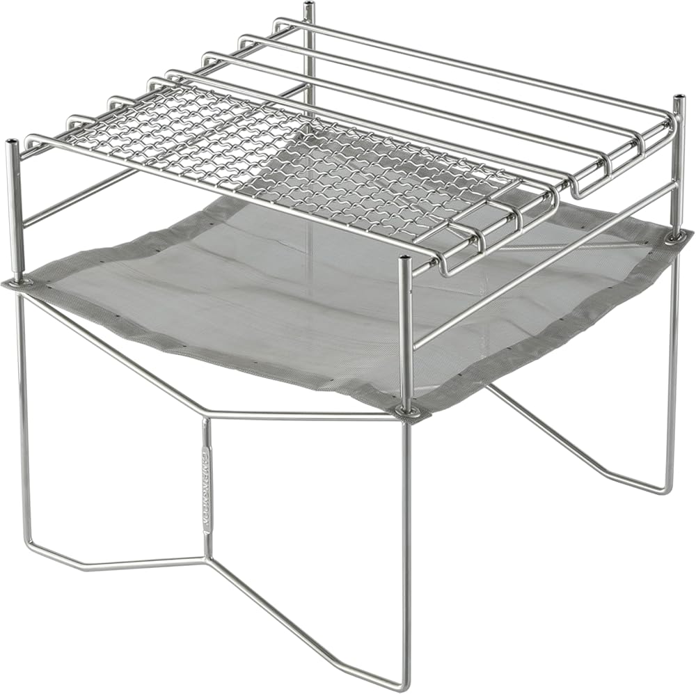 NANGOGEAR 11104 (SOLO-202-JS) Bonfire Stand, Stainless Steel Mesh, Solo Grill