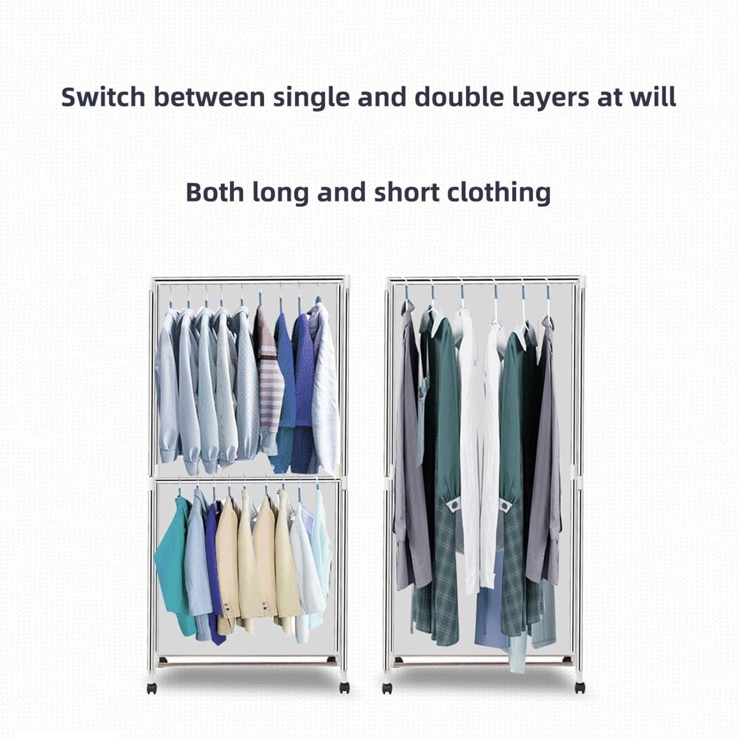 Apartment Clothes Dryer, Overheating Protection Intelligent Clothes Airer, Clothes Indoor Electric Dryer, for Apartments, Dorms, RVs (Color : A)