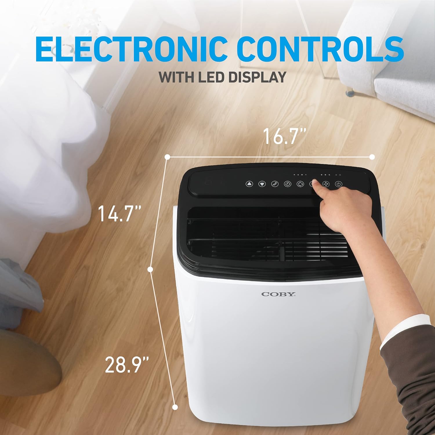 Coby CBPAC815 3-in-1 AC Unit, Dehumidifier & Fan, 12,000 Portable-air-conditioners, 12000 BTU, White