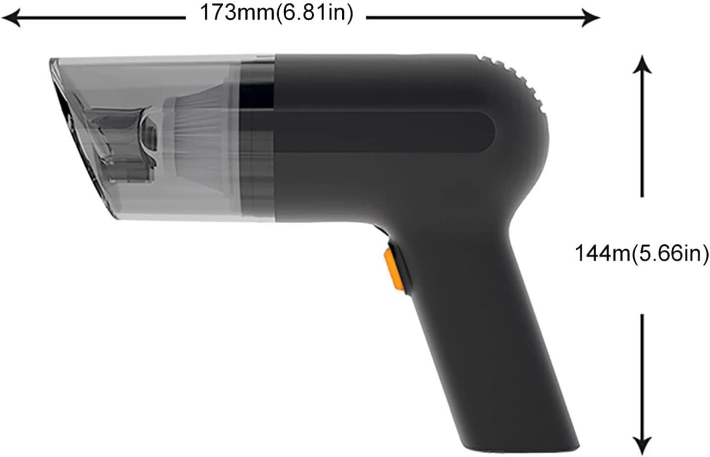 Portable Wireless Car Vacuum Cleaner Handheld Powerful Vacuum Cleaner for Car Cordless Home Appliance Car Products Mini Cleaner,Orange