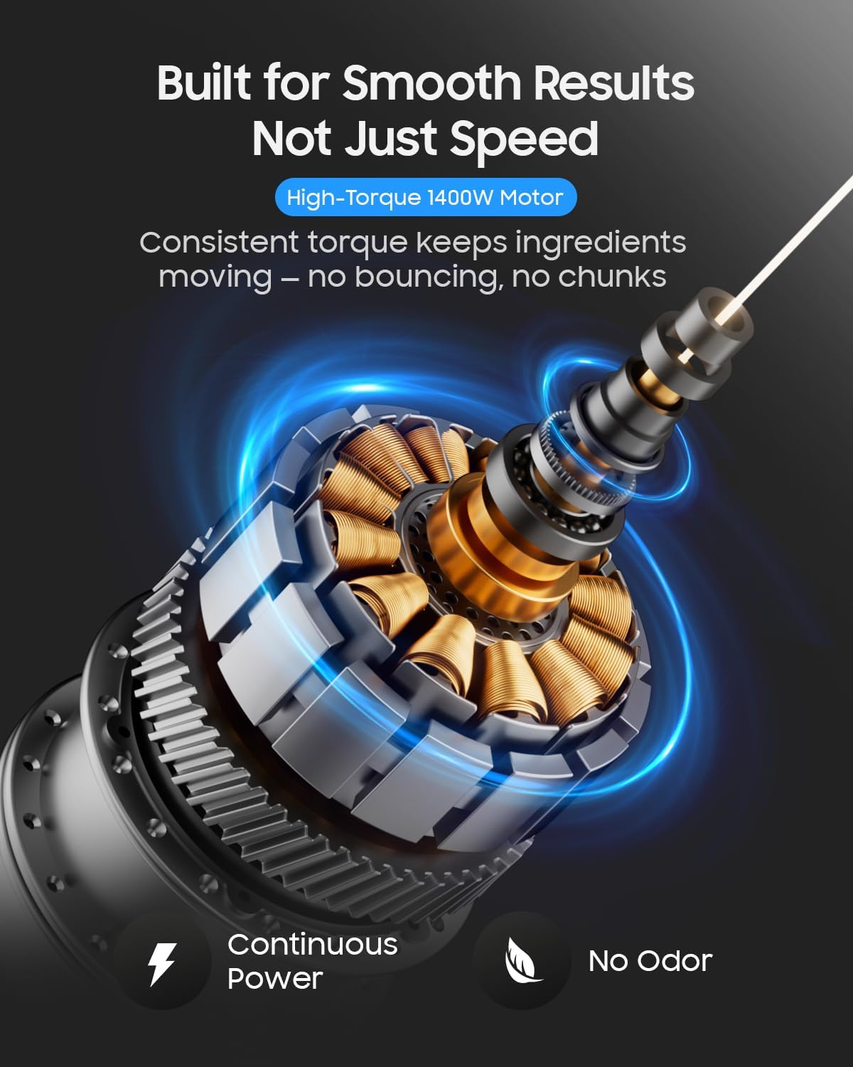 Countertop Smoothie Blender for Home, Ultra-Smooth Results for Smoothies & Protein Shakes, Blends Frozen Fruit & Ice, 56oz BPA-Free Tritan™ Jar, 10 Speeds & 6 Presets