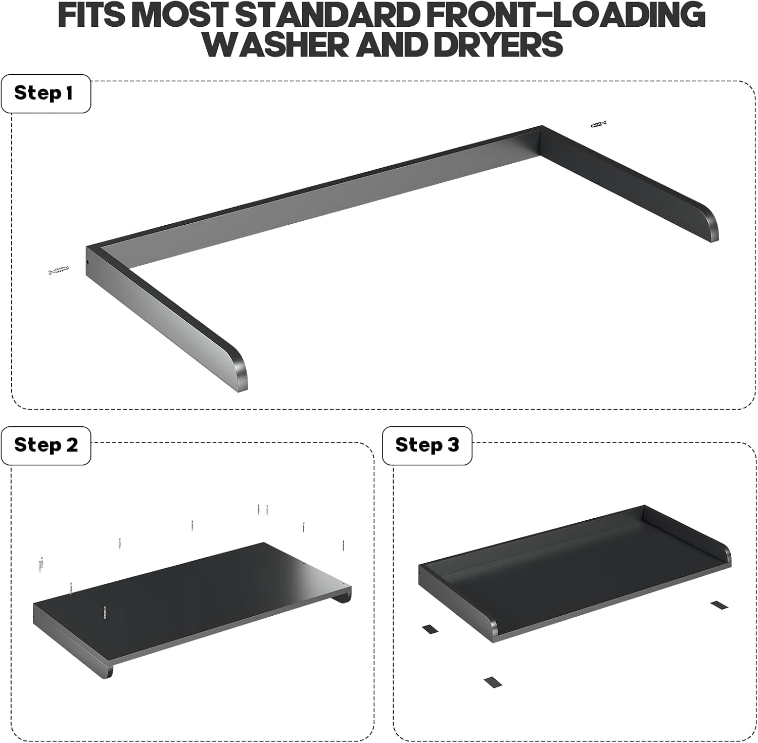 1-Tier Washer Dryer Countertop with 2.75