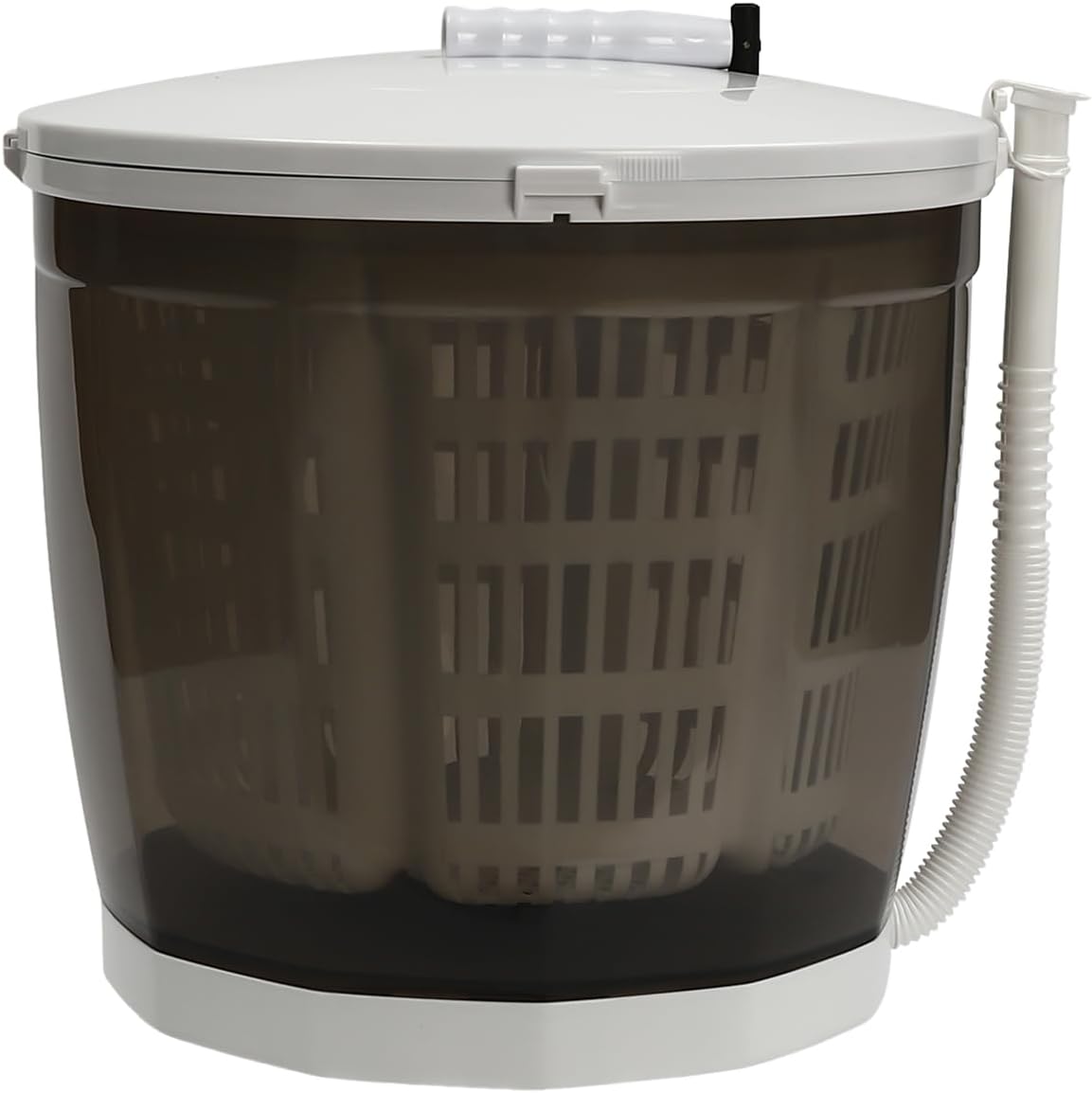 Mini Portable Washing Machine, 2 in 1 Manual Washing Machine, 4.41 Lbs Compact Non-Electric Clothes Spin Dryer Small Washer Machine, Traveling Outdoor Laundry Tool for Camping Apartments Hotel (Grey)