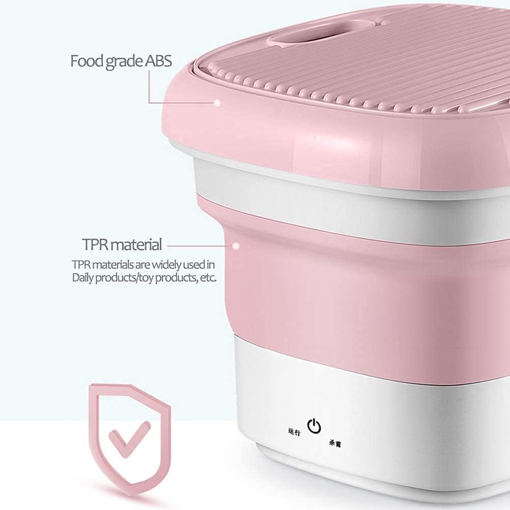 Portable Mini Washing Machine Folding Lightweight Travel Laundry Tub for Camping Dorms Apartments College Trip (Color : Green)