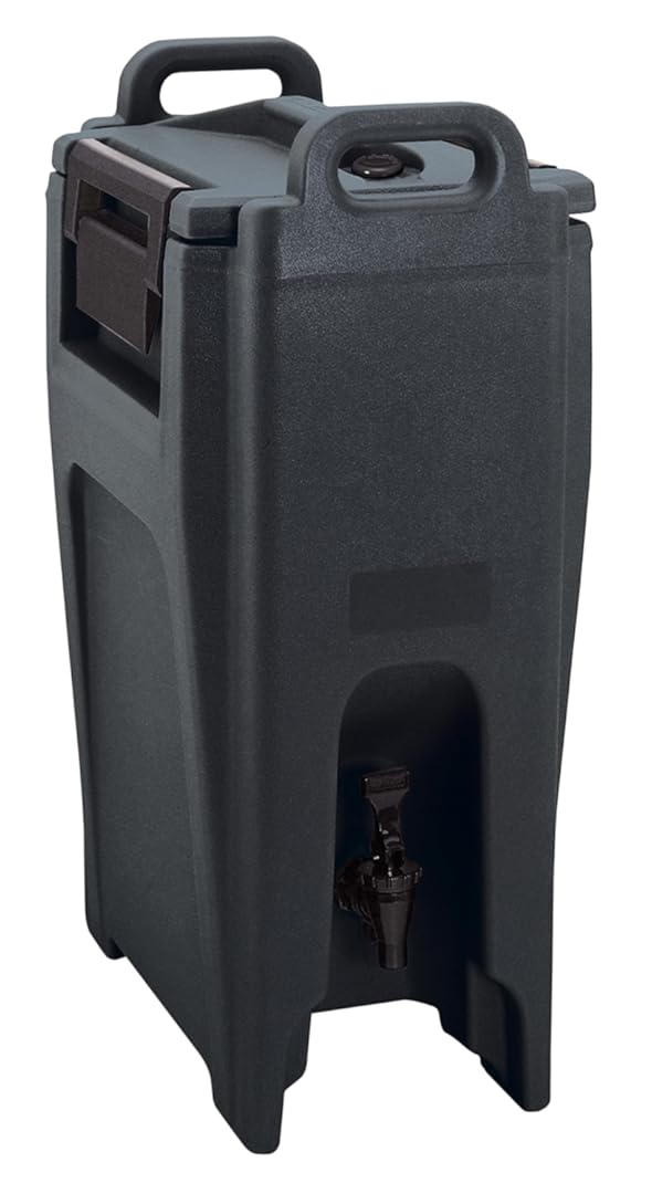 Cambro UC500110 Ultra Camtainer Beverage Carrier, Insulated Plastic, 5-1/4 Gallon, Black, NSF Case of 1