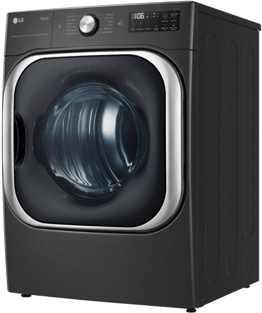 9.0 cu. ft. Vented Smart Stackable Electric Dryer in Black Steel with TurboSteam and Sensor Dry Technology