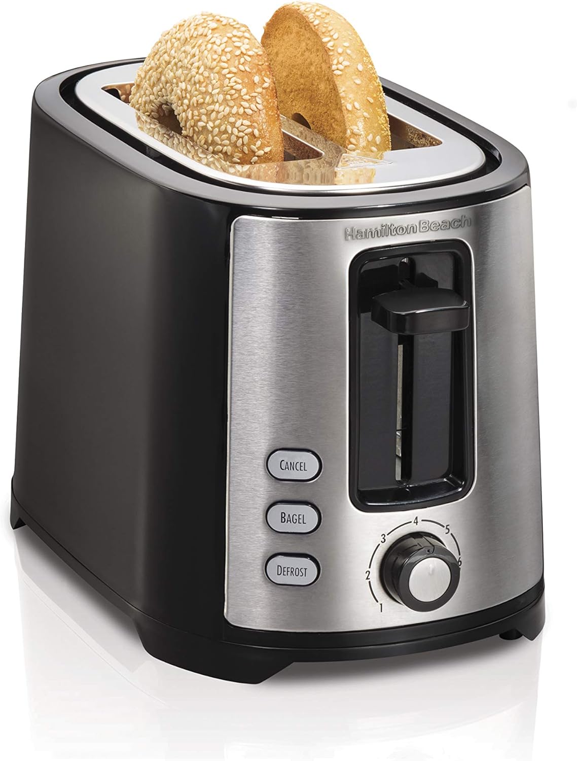 Hamilton Beach 2 Slice Extra Wide Slot Toaster with Bagel & Defrost Settings, Shade Selector, Toast Boost, Auto Shutoff, Black & Stainless Steel (22633) and Hamilton Beach Power Elite Wave Action blender-for Shakes & Smoothies, Puree, Crush Ice, 40 O