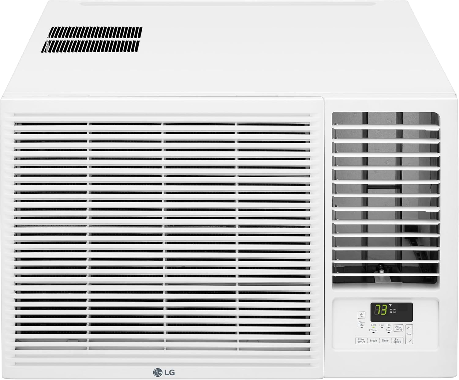 LG 18,000 BTU Window Air Conditioner with Heat, 230/208V, Cools 1,000 Sq.Ft. for Bedroom, Living Room, Basement, Apartment, with Remote, 2 Speeds, 24-Hour Timer, White