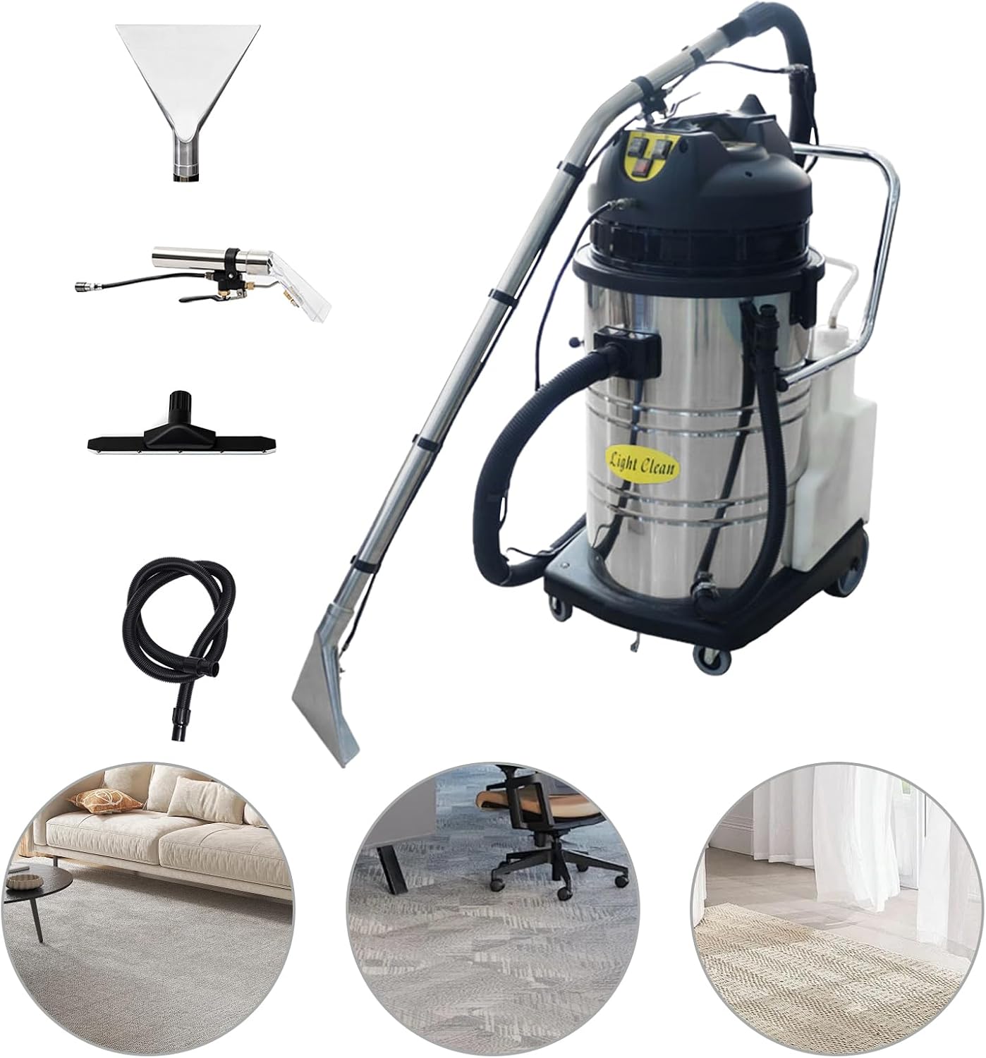 Cleaning Machine,Extractor Portable Carpet Cleaner,Commercial Carpet Cleaner,Extractor Household Cleaning Machine,Vacuum Washer,Used in Hotel,Guest House,Dry Cleaner,Housekeeping Companie