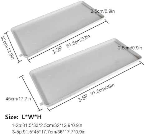 Air Conditioner Drip Pan, Condensate Drain Pan, PP Material, Suitable for Window Air Conditioner and Mini Split Air Conditioner(91.5 * 45 * 3cm/36.6 * 17.7 * 1.2in)