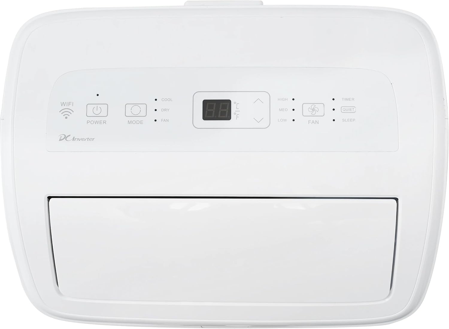 Hisense 8,000 BTU Portable Air Conditioner with Dual Hose & Inverter, 350 Sq Ft, Wi-Fi, ConnectLife App for Google and Alexa, 3 operating modes, Noise 42 dB(A) - HAP0824TWD, White