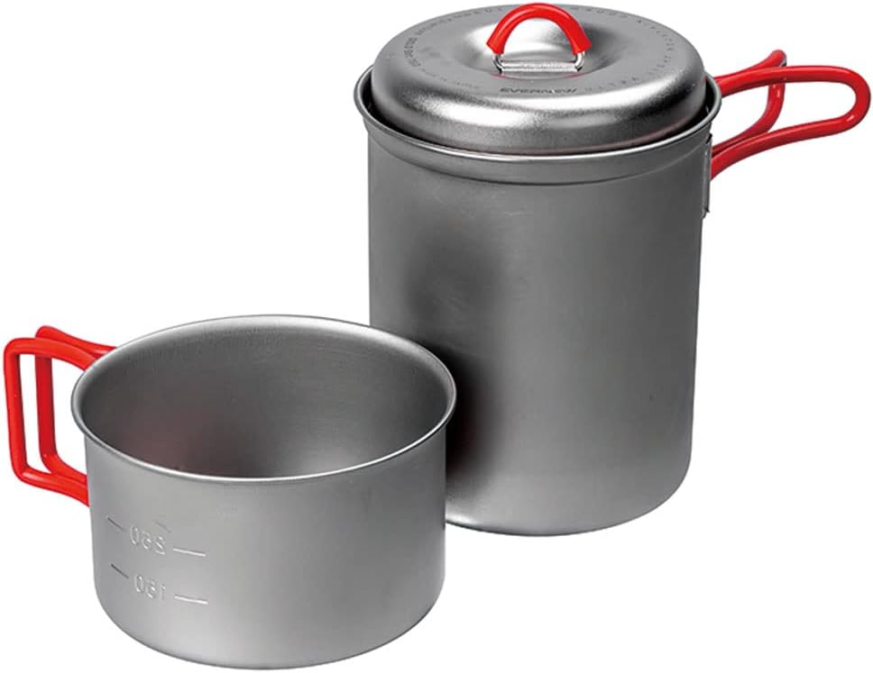 Evernew Titanium Lightweight Camping Solo Pot Set, 750