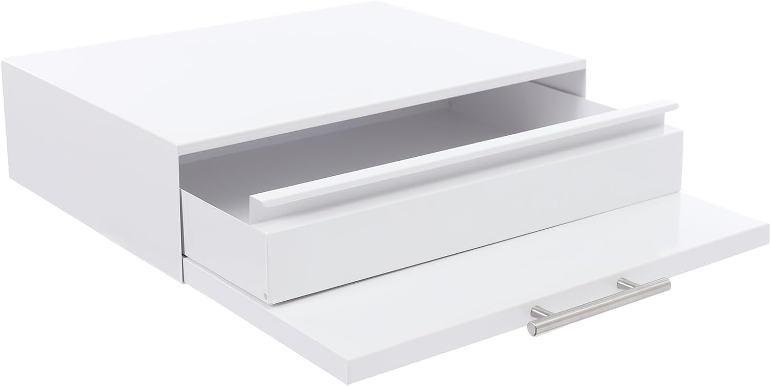 Microwave Stand with Drawer, Pull Out Shelf and 2 Doors, White Kitchen Counter Organizer for Microwave Oven, Coffee Maker Toaster, Modern Storage Cabinet with Wheels for Small Space