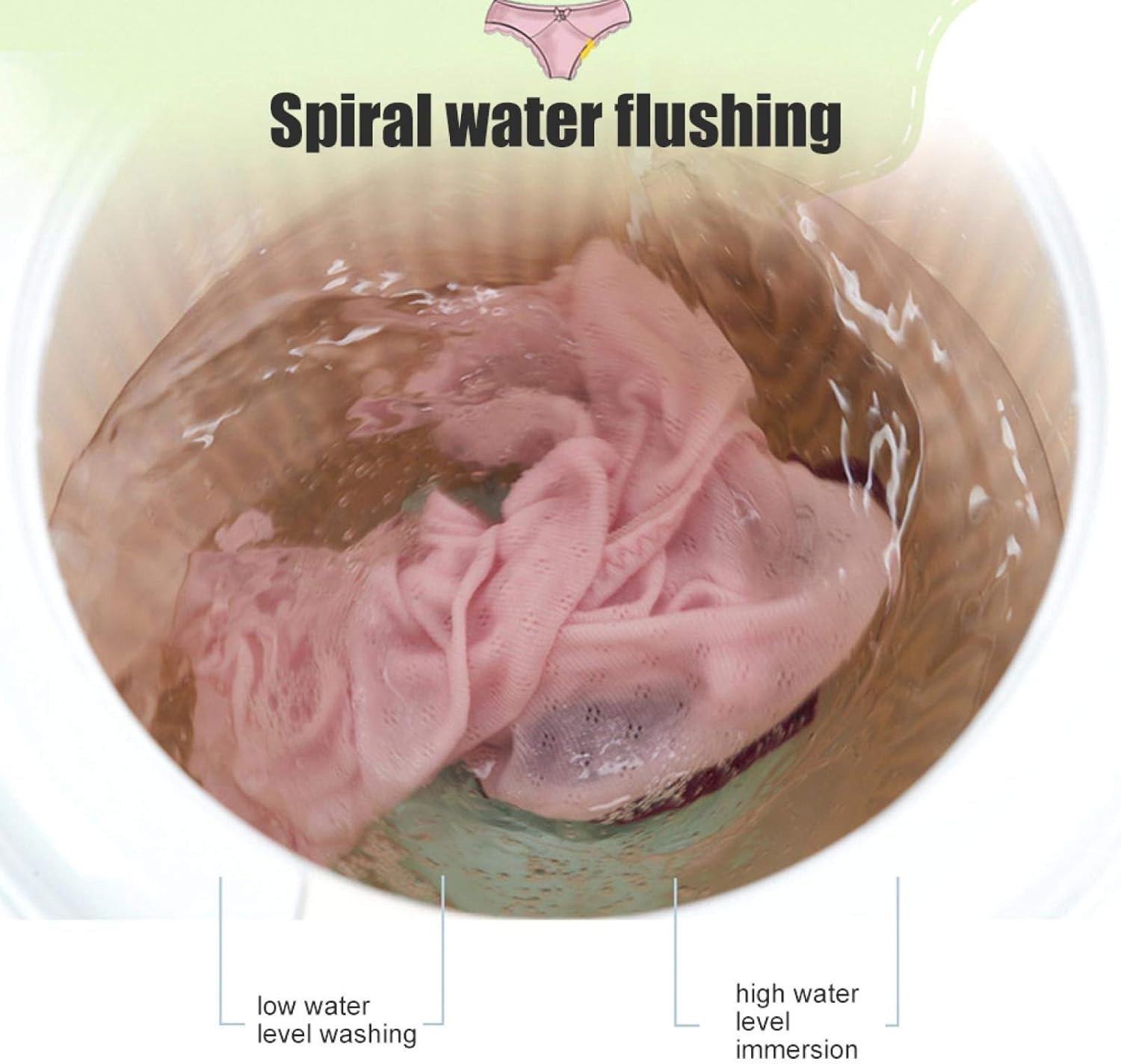 Electric Washing Machine, Portable Washing Machine, for Home Baby Blothes Washing Outdoor Wash Underwear()