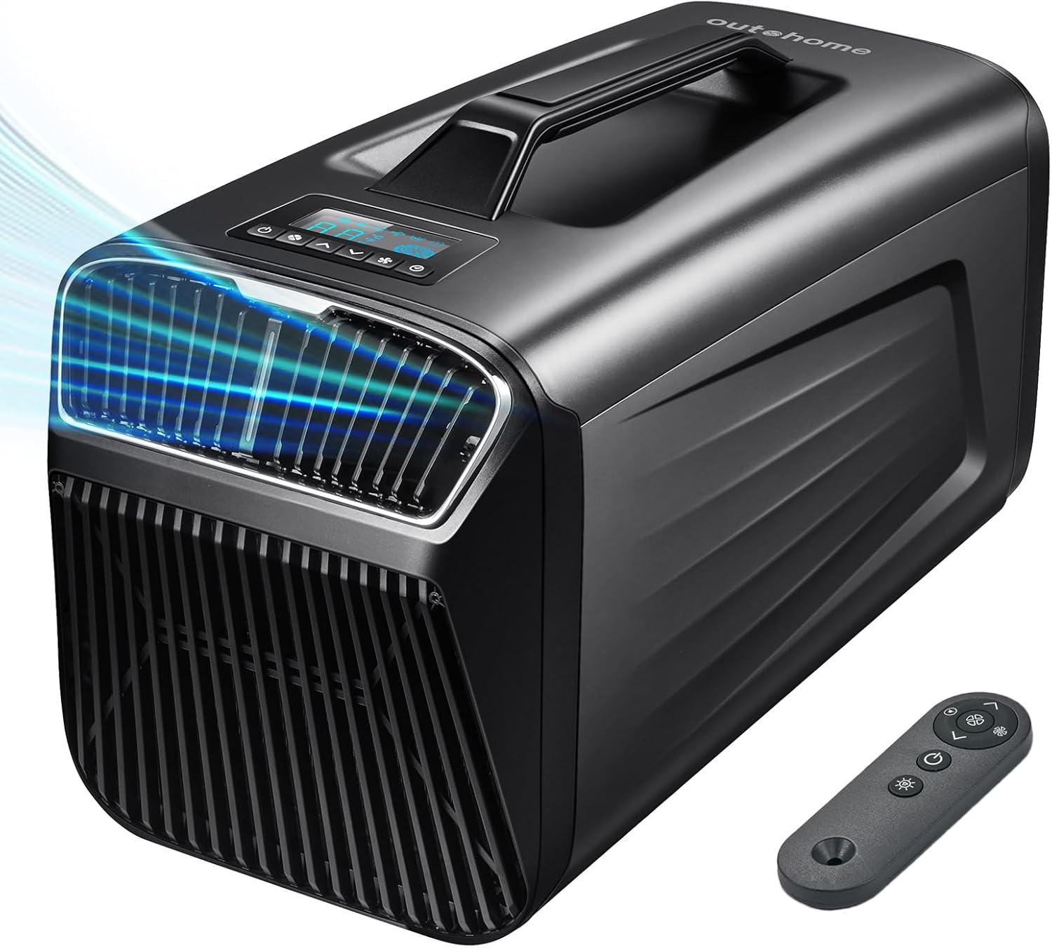 5200BTU Portable Tent Air Conditioner with 1500W Pure SINE Wave Inverter, 12V DC to 110V AC Converter w/Sockets for Cars, Trucks, Vans, and RVs. (Grey)