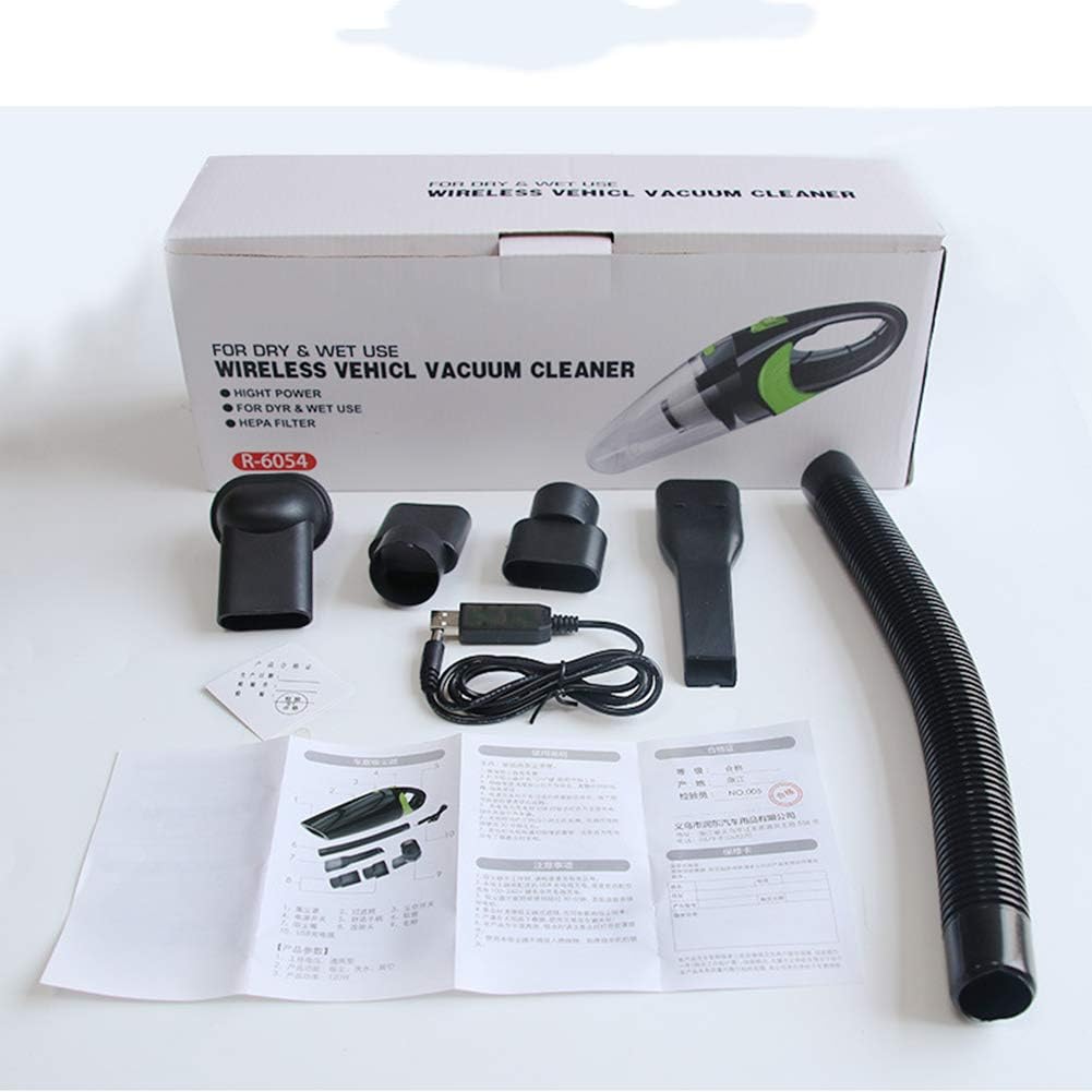 Portable Handheld Vacuum Cleaner, Rechargeable Quick USB Charge, HEPA Filter, Car Vacuum Cleaner for Pet Hair, Home,Black (Black)