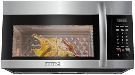 Empava Over the Range Microwave Oven with Screen Touch Control, 1000 Watts, 300 CFM Venting and Sensor Cooking in Stainless Steel, EMPV-30OTR01, Silver