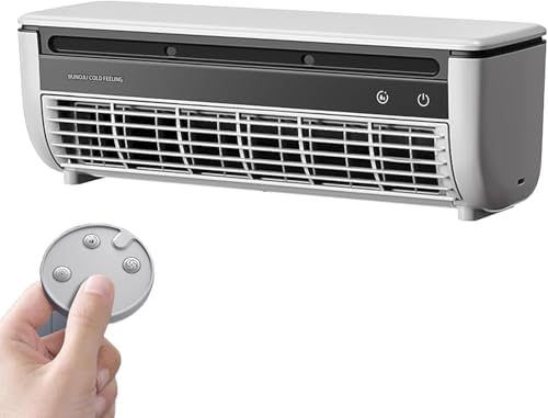 Wireless Charging Air Conditioner, 2025 New Portable Cooling Air Conditioning Fan, No Drilling Kitchen Wall Air Conditioner Fan, Waterproof and Oil-proof, for Kitchen Bedroom Living Room (White)