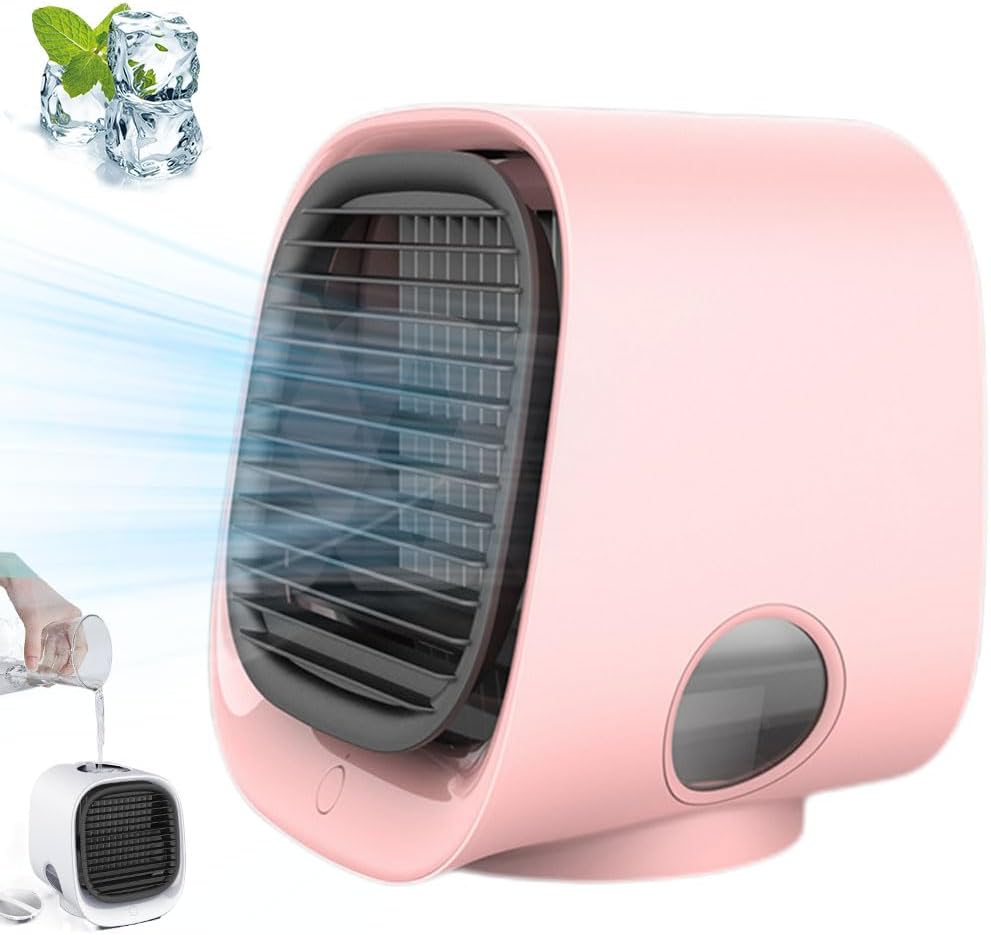 Oribreeze Air Conditioning,Mini Portable Rechargeable Desktop Air Cooler with 3 Wind Speed,Multifunctional Low Noise Air Conditioner for Office,Bedroom,Shcool /1670