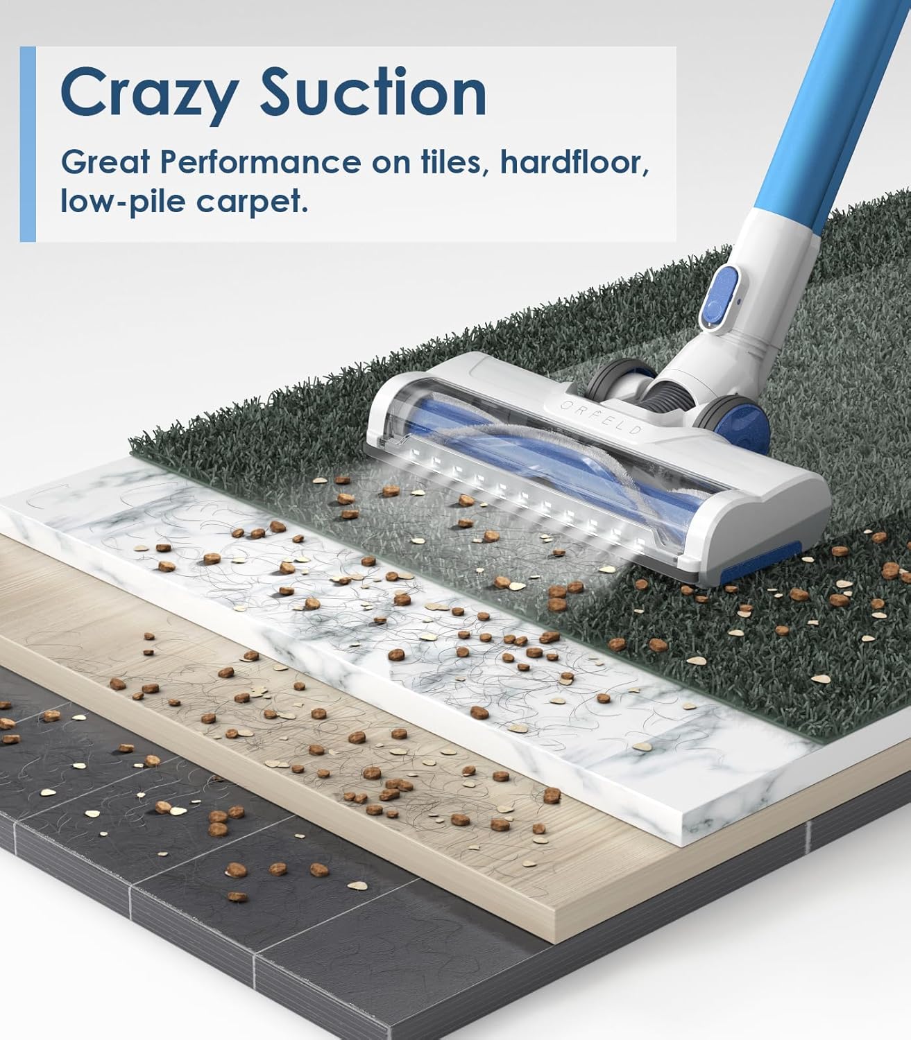 Cordless Vacuum Cleaner (Blue)